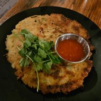 Korean Pancake(vegan) small plate at Blackback Pub in Waterbury