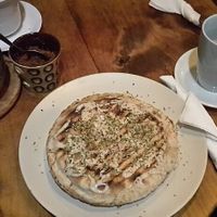 Sardo with tofu and homemade yogi-tea at Salterio in Barcelona