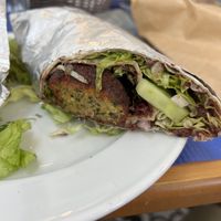 Falafel burrito  at La Scala in Santorini