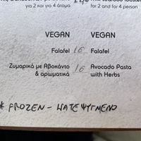 Little to no info on the vegan dishes...  at La Scala in Santorini