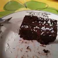 Excellent vegan brownie at In Motion in Bertree