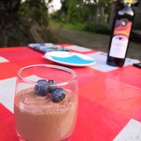 Vegan chocolate mousse at In Motion in Bertree