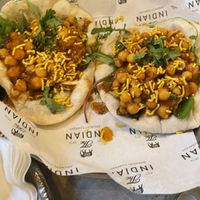 Chana masala naan  at Indian Brewery in Birmingham