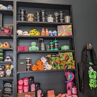 Halloween and Barbie display at LUSH in Reno