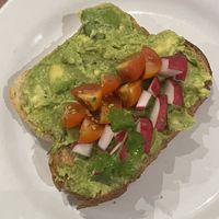 avocado toast  at A Page in the Sun in Puerto Vallarta