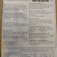 Menu breakfast and lunch at The Rogue & Rascal in Port Lincoln