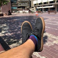 Very happy with my summer shoes!  at The Third Estate in North London