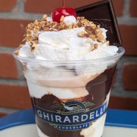 Non-Dairy Hot Fudge Sundae at Disneyland - Ghirardelli in Anaheim