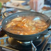 Tteokbokki hot pot  at Lan's Kitchen in Jeju