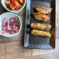 Spring rolls and dumplings   at Lan's Kitchen in Jeju