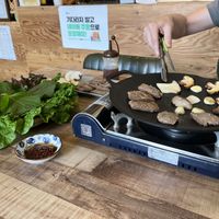 Vegan Korean BBQ!  at Lan's Kitchen in Jeju