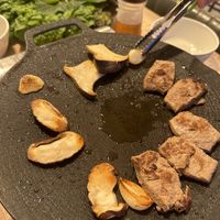 Korean hotpot in action    at Lan's Kitchen in Jeju