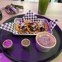 Birria Tacos; Cucumber-Lime Agua Fresca #Veganuary at Viva Vegan Diner in Upland