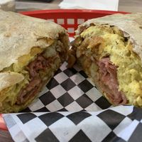 Breakfast burrito with bacon   at Viva Vegan Diner in Upland