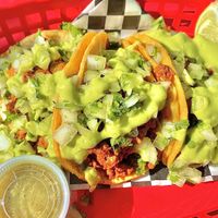 El pastor tacos✨delicious!  at Viva Vegan Diner in Upland