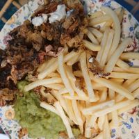 Banana blossom vish and chips 😋💚 at Mama Earth Restaurant - Pop Up in Solihull