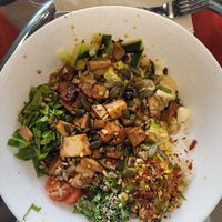 Buddha bowl with tofu, quinoa, kale, avocado, tomato.. I forget the rest! at Mama Earth Restaurant - Pop Up in Solihull