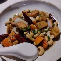 Stir fried tempeh with cashews at Drunken Sailors in Koh Lanta