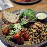 Sweet chili tofu  at Honest Greens - Caleido in Madrid