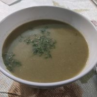 Menu of the day soup at A la Antigua in Bogota