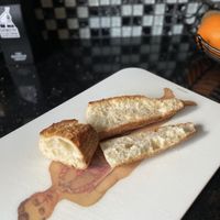Cut Baguette Getting Ready for Simple Vegan Bruschetta  at As Kneaded Bakery in San Leandro