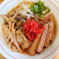 HUGE bowl of tofu, ginger, onions, mushrooms, bamboo shoots, and of course, noodles. Fragrant broth at Takkii Ramen in West Reading