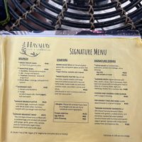 Menu may  at Hayahay Cafe in El Nido