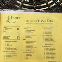 Menu may  at Hayahay Cafe in El Nido