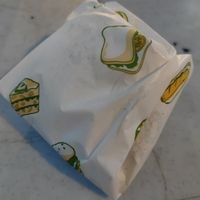 Wrapped vege burger. at Sentul Vegetarian Burger and Satay - Food Stall in Kuala Lumpur