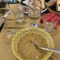 Chickpea & potato soup  at Anarres Libreria-Bistrot in Milan