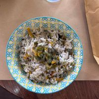 Basmati rice with vegetables   at Anarres Libreria-Bistrot in Milan