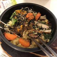 taiwanese style bimibap, already mixed :) at Loving Hut 愛家 - QingZhong St in Tainan