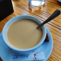 Coffee with oat milk at L'Alt in Chamonix-mont-blanc