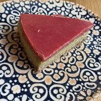 Raspberry avocado cheesecake   at Vita Rama in Sofia