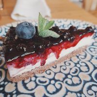 Vegan cheese cake at Vita Rama in Sofia