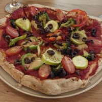 Pizza Slavi with Tomato Sauce € 10,50 at Vita Rama in Sofia