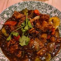 Black bean vegan chicken at Dim T in Loughton