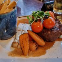 Mushroom and walnut 'steak'. Delicious. at Sun Inn in Faversham