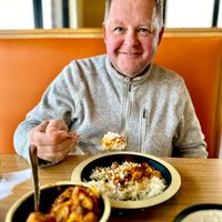 Aloo Gobi and a Happy Hubby! at Great Taste Indian and More in Highlands Ranch