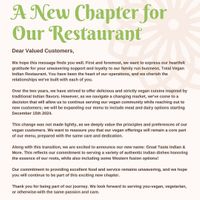 Excited to turn their back on the animals and exploit them because they didn't know how to run a successful restaurant without exploiting them. Yet claim to hold vegan values.Shame at Great Taste Indian and More in Highlands Ranch