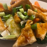 Tofu and veggies close up  at Bangkok Cuisine in Homestead