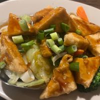 tofu and veggies: tofu twice cookedd  at Bangkok Cuisine in Homestead
