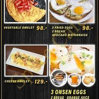 Sample Menu at Space Cafe in Chiang Mai