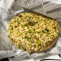 White Chocolate Pistachio at VegAmazing Doughnuts - Tirso de Molina in Madrid