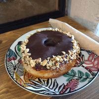Chocolate and praline cream! at VegAmazing Doughnuts - Tirso de Molina in Madrid