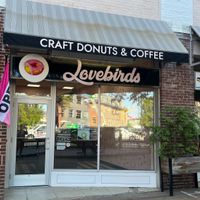 Front of building at Lovebirds Donuts in Portsmouth
