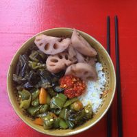 Another plate with Lotus sticks! at Yi Ran Tang Vegetarian Buffet in Dali