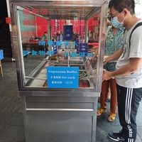 line up for buffet at Yi Ran Tang Vegetarian Buffet in Dali