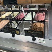 Lots of vegan options   at Van Diemens Land Creamery in Hobart