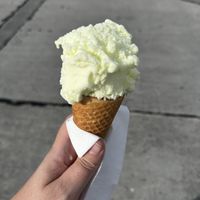 Salted lime sorbett  at Van Diemens Land Creamery in Hobart